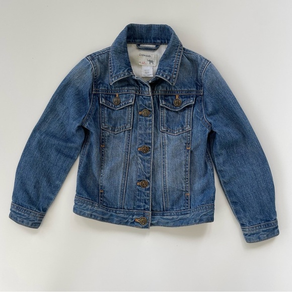 J.Crew Crewcuts Little Girls Denim Jean Jacket Size 4/5 - Picture 1 of 4